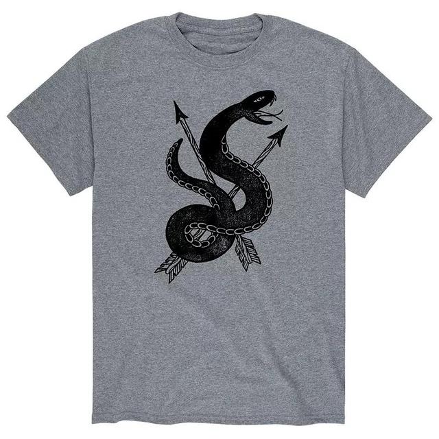 Mens Snake And Arrows Tee Athletic Grey Product Image