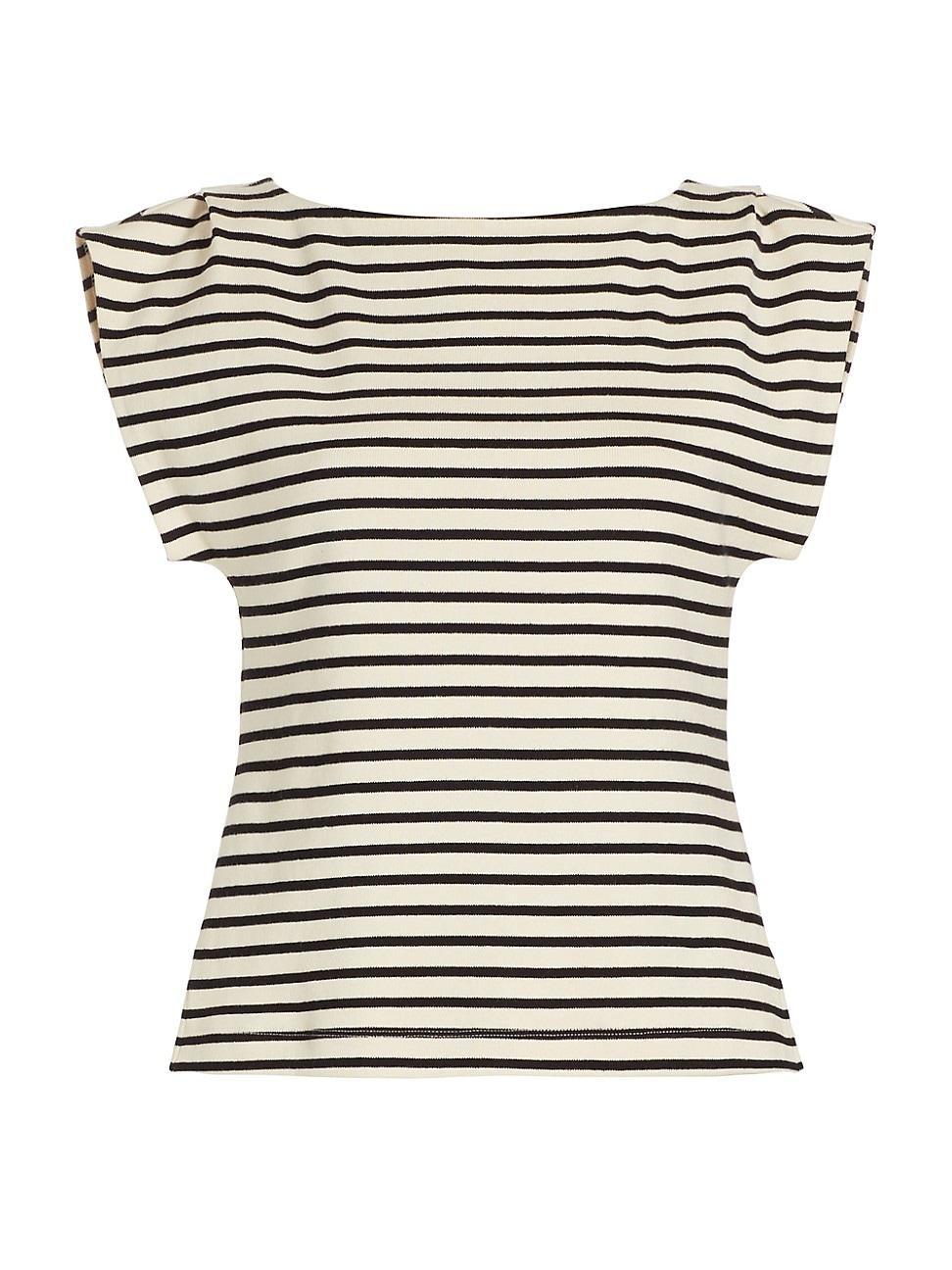 Womens Claire Striped Boatneck Top Product Image