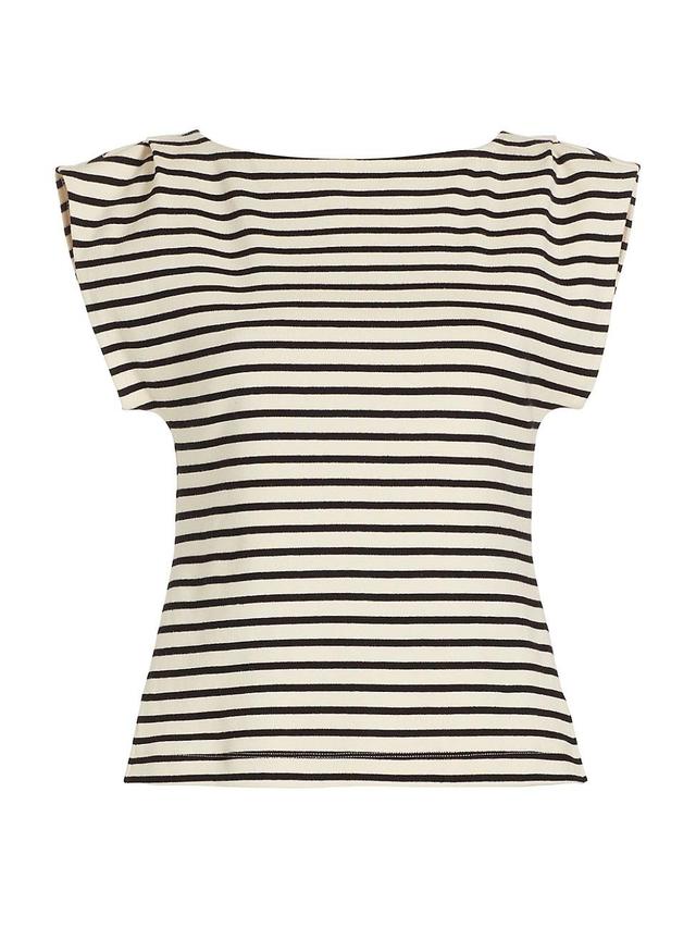 Womens Claire Striped Boatneck Top Product Image