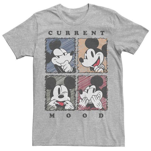 Mens Disneys Mickey Mouse Current Mood Tee Athletic Grey Product Image