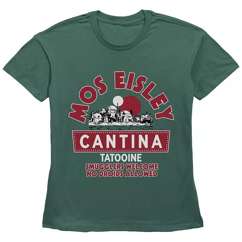 Womens Star Wars Mos Eisley Cantina Tatooine Basic Fit Graphic Tee, Girls Green Product Image