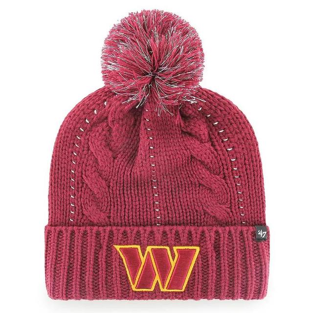 Womens 47 Burgundy Washington Commanders Bauble Cuffed Knit Hat with Pom Product Image