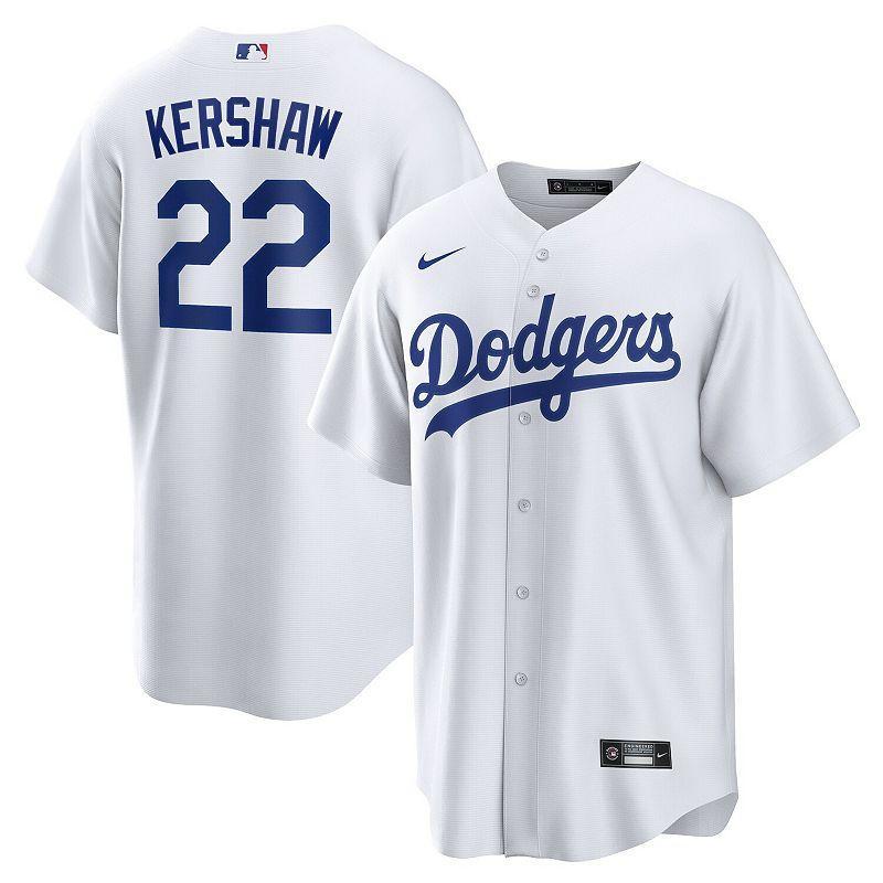 Mens Nike Clayton Kershaw White Los Angeles Dodgers Home Replica Player Name Jersey Product Image