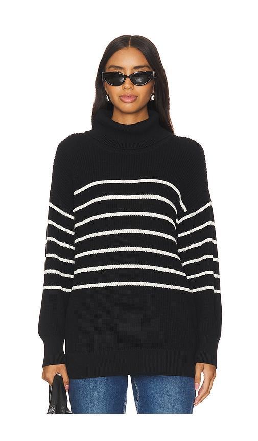 Elise Oversized Striped Turtleneck Pullover product image