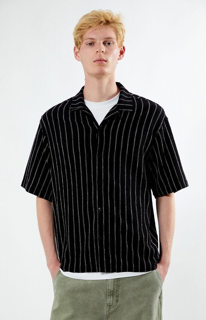 Men's Striped Oversized Camp Shirt Product Image