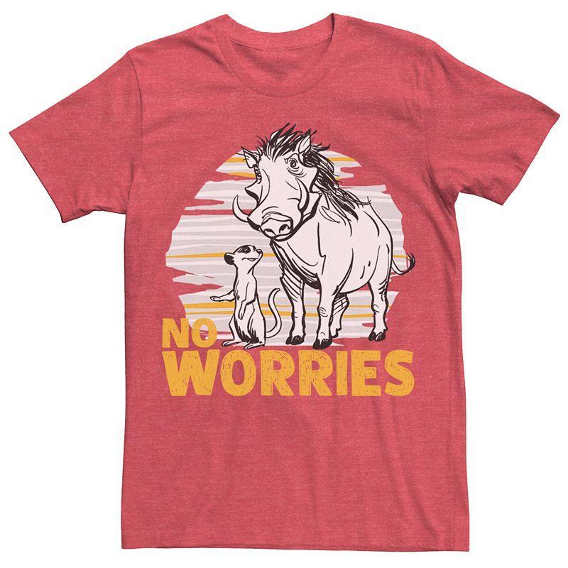 Disney Mens The Lion King Live Action Timon Pumbaa No Worries Short Sleeve T-Shirt Product Image