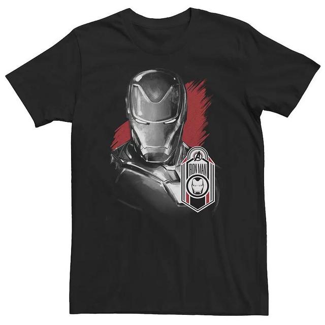 Big & Tall Marvel Avengers Ironman Tag Logo Tee, Mens Product Image