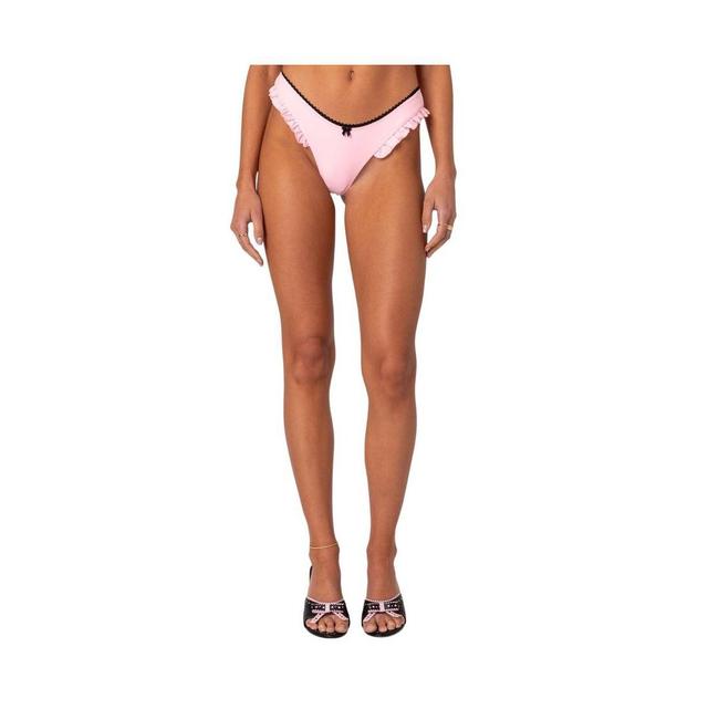 Edikted Womens Maggie Ruffled Bikini Bottom Product Image