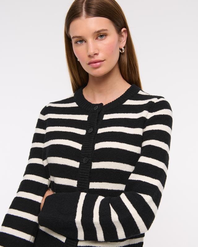 Textural Crew Cardigan Product Image