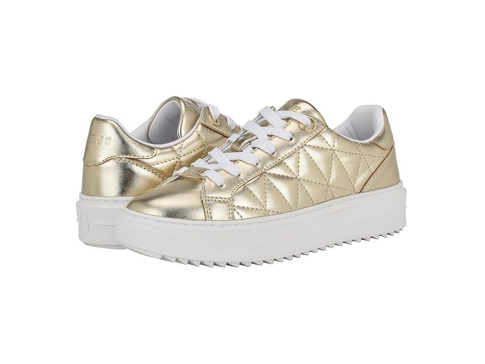 Guess Womens Desena Quilted Platform Lace Up Sneakers Product Image