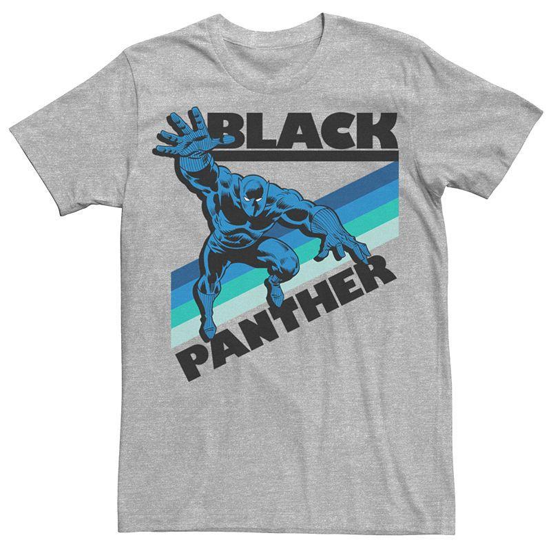 Mens Marvel Comics Retro Black Panther Tee Athletic Grey Product Image