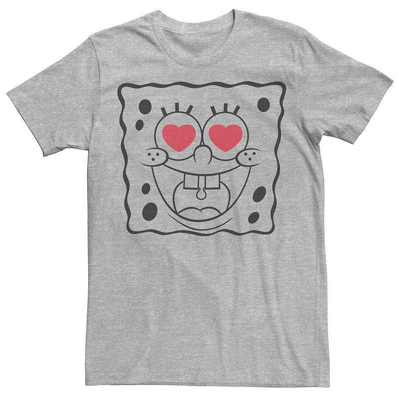 Mens Nickelodeon SpongeBob SquarePants Heart Eyes Line Art Tee Product Image