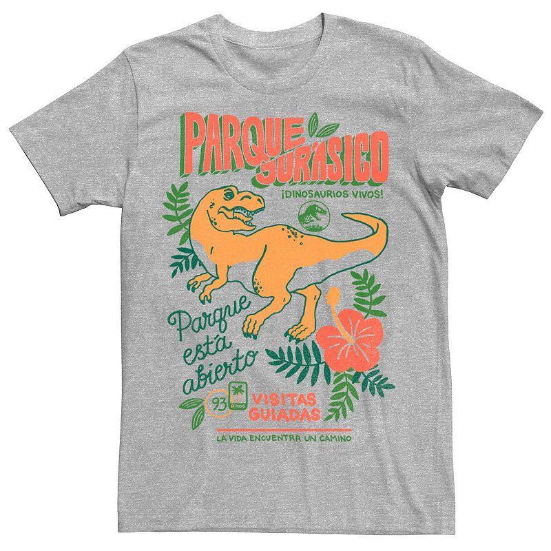 Mens Jurassic Park Spanish Opening Day Poster Tee White Product Image