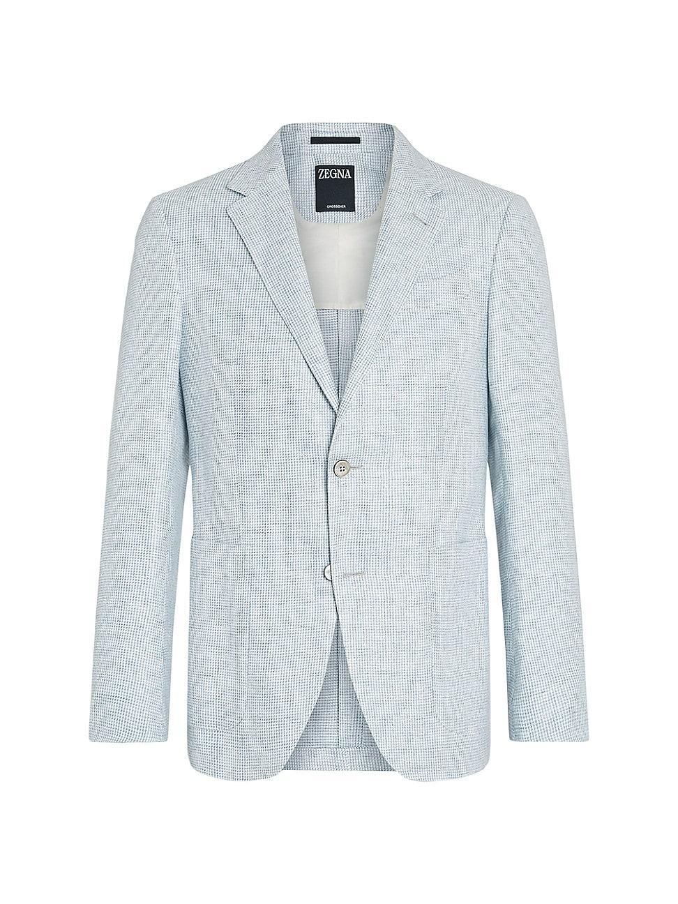 Mens Crossover Linen Wool and Silk Jacket Product Image