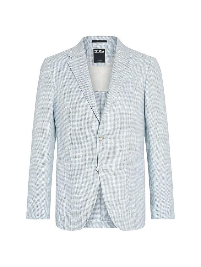 Mens Crossover Linen Wool and Silk Jacket Product Image