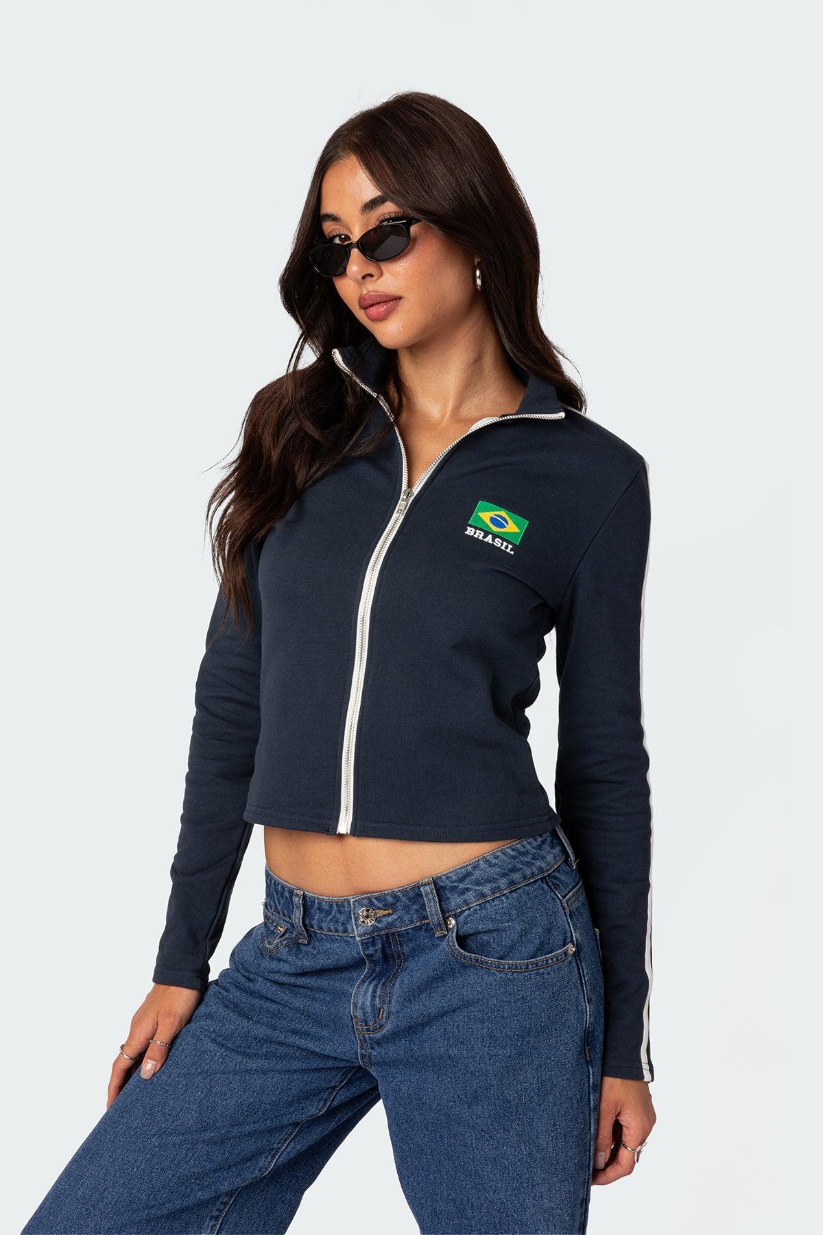 Brasil Zip Up Sweatshirt Product Image