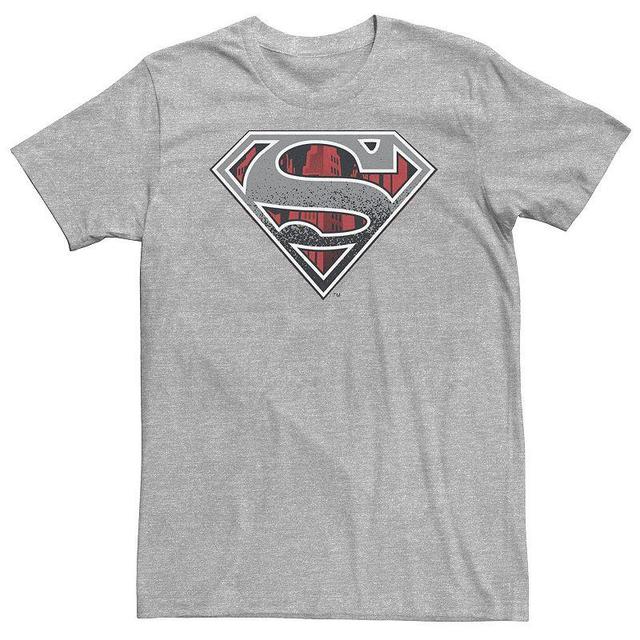 Big & Tall DC Comics Superman Skyline Chest Logo Tee, Mens Athletic Grey Product Image