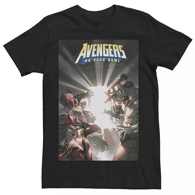 Mens Marvel Avengers No Road Home Finale Comic Book Cover Tee Black Product Image