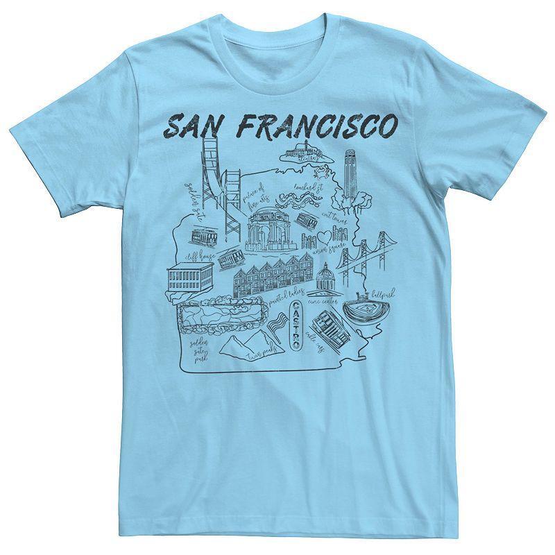 Mens San Francisco Grid Line Art Destination Tee Product Image