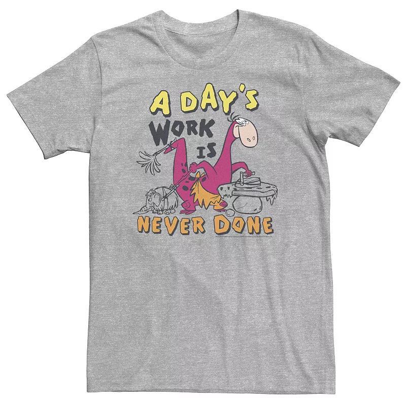 Big & Tall The Flintstones A Days Work Is Never Done Tee, Mens Athletic Grey Product Image