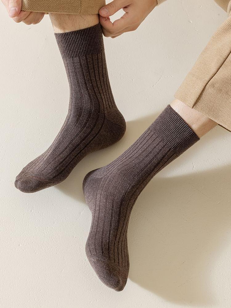 Plain Ribbed Socks / Set Product Image