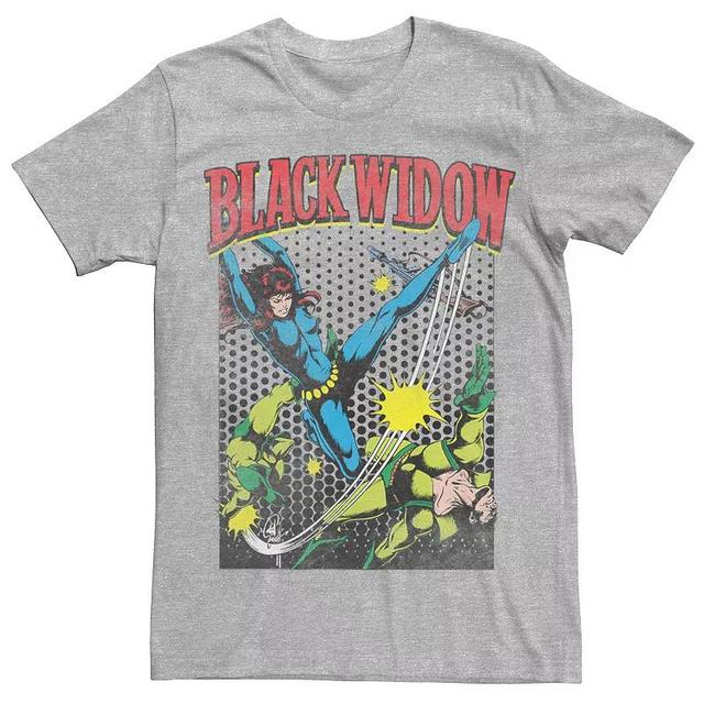 Mens Marvel Comics Retro Black Widow Tee Athletic Grey Product Image