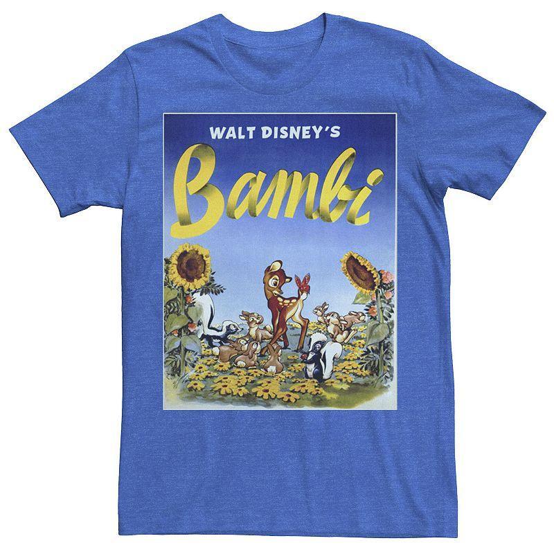 Disneys Bambi Mens Sunflower Poster Tee Athletic Grey Product Image