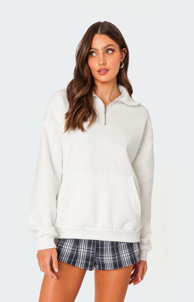 Edikted Women's Oversized Quarter Zip Sweatshirt Product Image