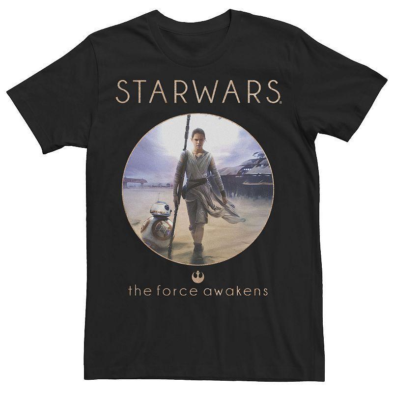 Mens Star Wars The Force Awakens Rey Poster Tee Product Image