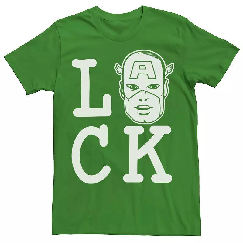 Mens Marvel Captain America Lucky St. Patricks Day Text Tee Product Image