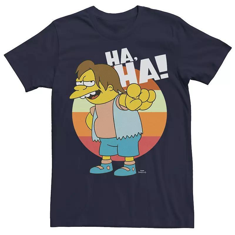 Mens The Simpsons Nelson HA, HA! Tee Blue Product Image