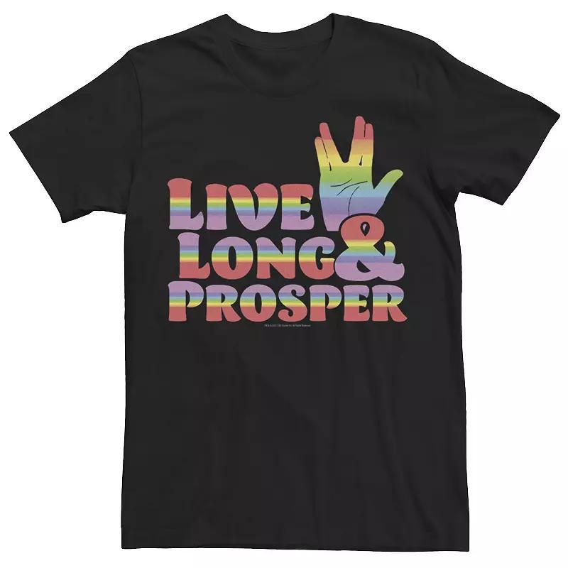 Mens Star Trek Live Long & Prosper Gradient Text Tee Product Image