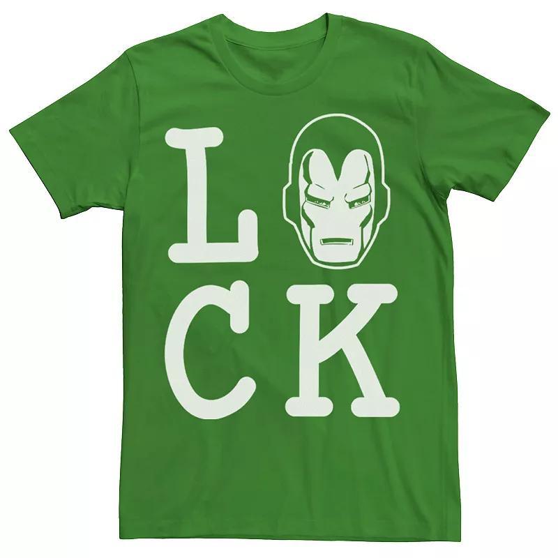 Mens Marvel Iron Man Lucky St. Patricks Day Text Tee Product Image