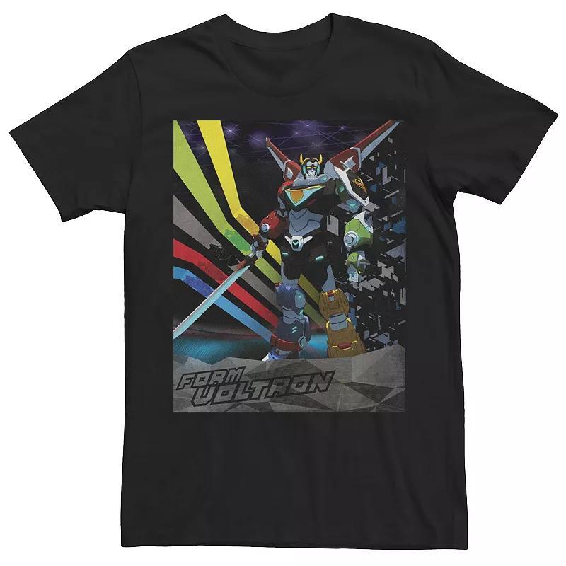 Mens Voltron Legendary Defender Form Voltron Colorful Stripes Graphic Tee Product Image