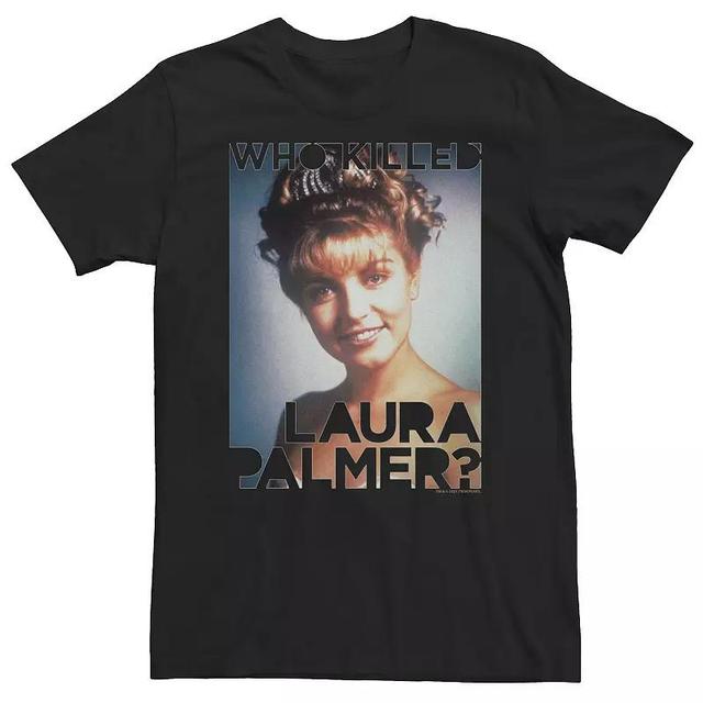 Big & Tall Twin Peaks Laura Palmer Portrait Text Tee, Mens Product Image