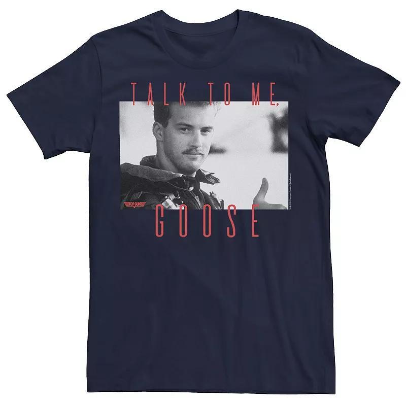 Mens Top Gun Talk To Me Goose Portrait Tee Blue Product Image