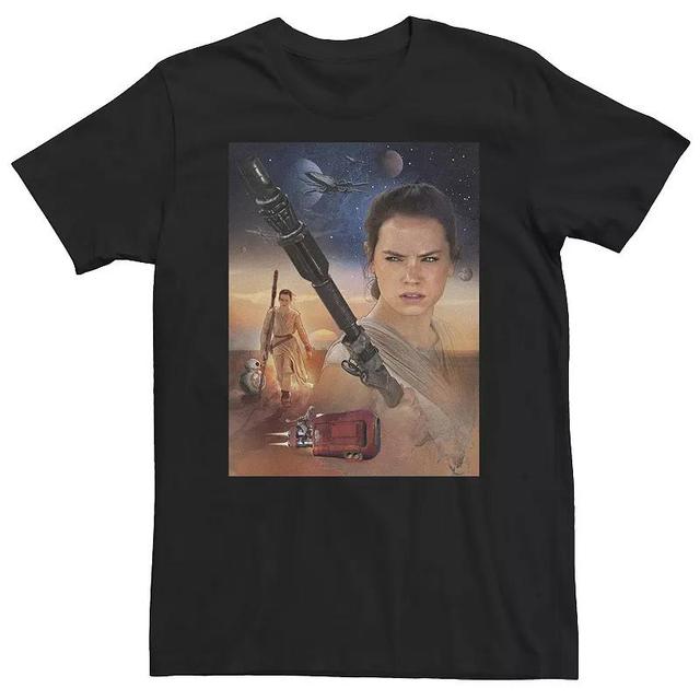 Big & Tall Star Wars Rey Collage Tee, Mens Product Image