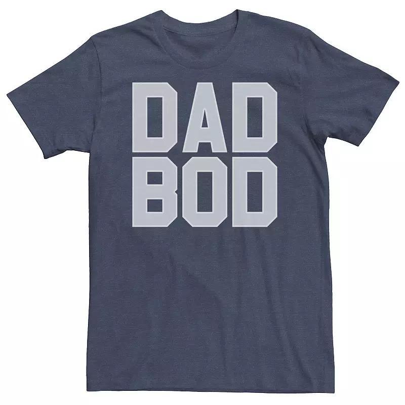 Big & Tall Fathers Day Dad Bod College Text Tee, Mens Navy Grey Product Image