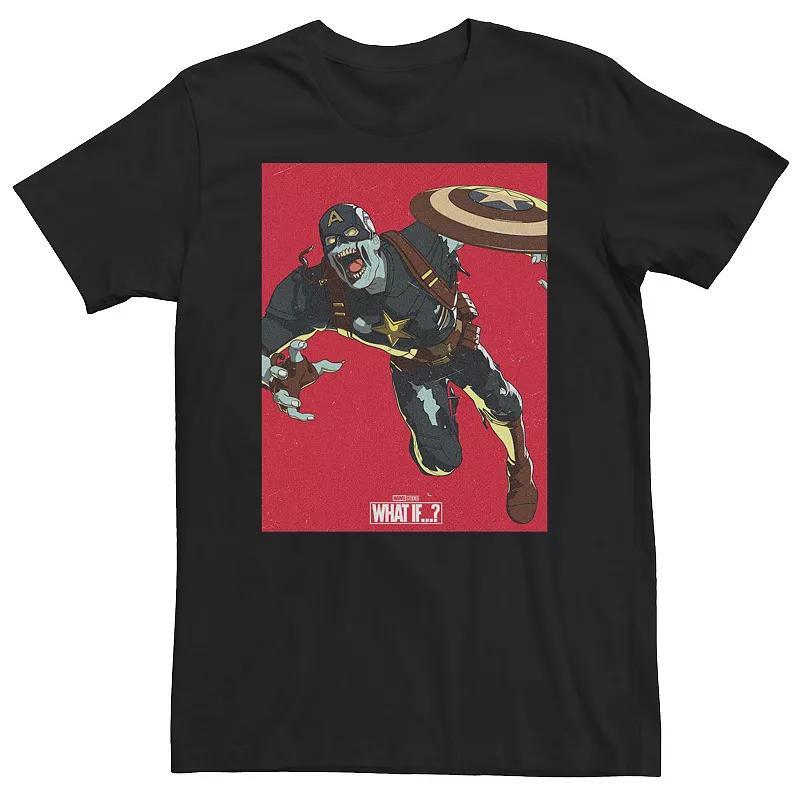 Big & Tall Marvel What If Captain America Zombie Cover Tee, Mens Product Image