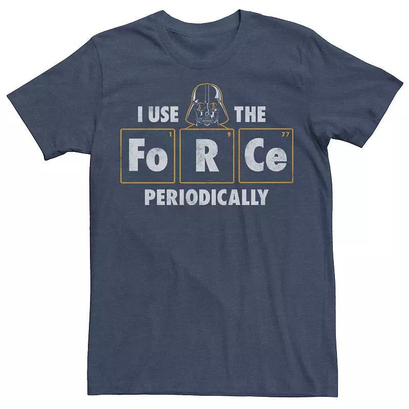 Mens Star Wars Darth Vader I Use The Force Periodically Tee Navy Grey Product Image