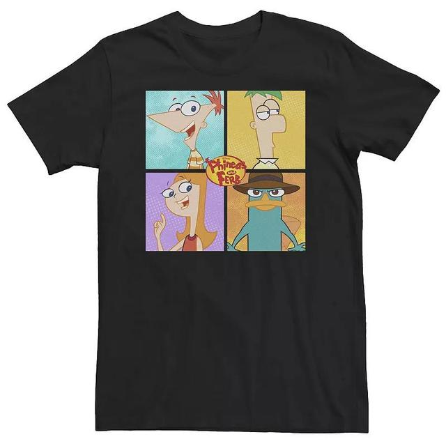 Big & Tall Disney Phineas And Ferb Character Box Up Tee, Mens Product Image