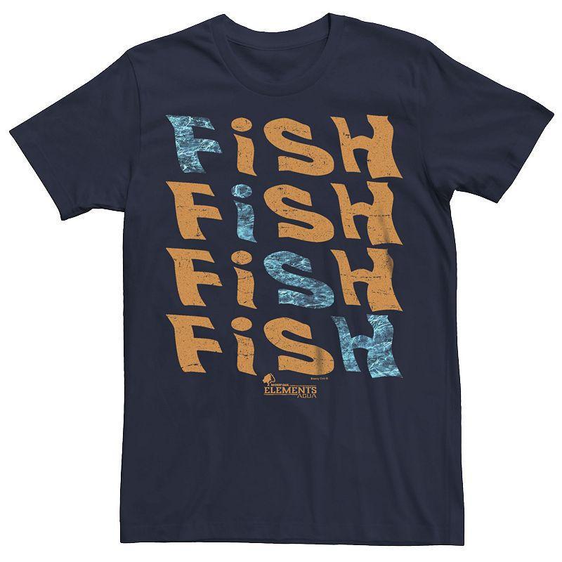 Mens Mossy Oak Elements Agua Fish Tee Blue Product Image