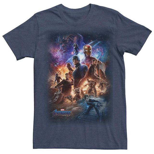 Mens Marvel Avengers Endgame Space Poster Tee Navy Grey Product Image