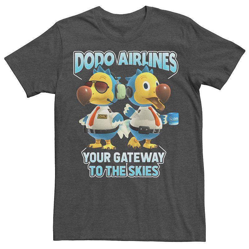 Mens Animal Crossing Dodo Airlines Your Gateway To The Skies Tee Grey Heather Product Image