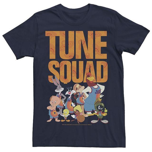 Mens Space Jam 2 Tune Squad Group Shot Filled Text Tee Blue Product Image