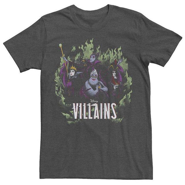 Disneys Villains Mens Green Flame Group Shot Tee Product Image