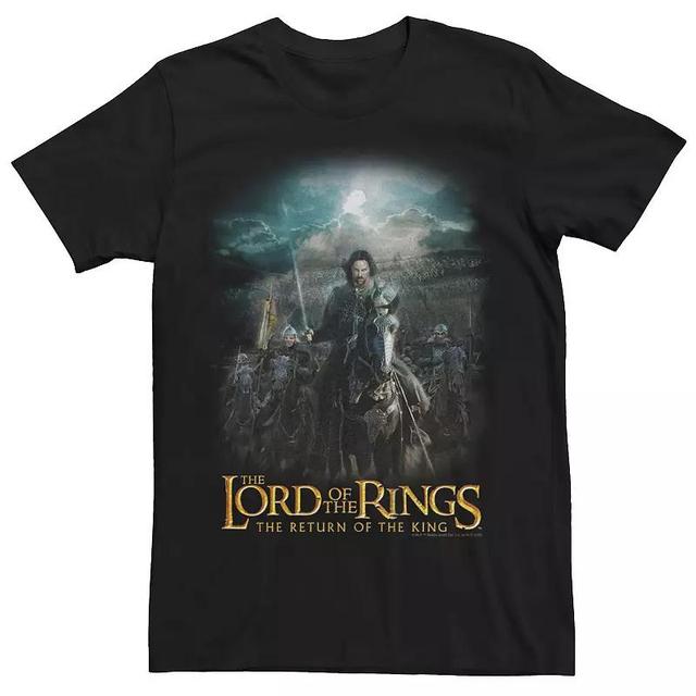 Big & Tall The Lord Of The Rings The Return Of The King Aragorn Poster Graphic Tee, Mens Product Image