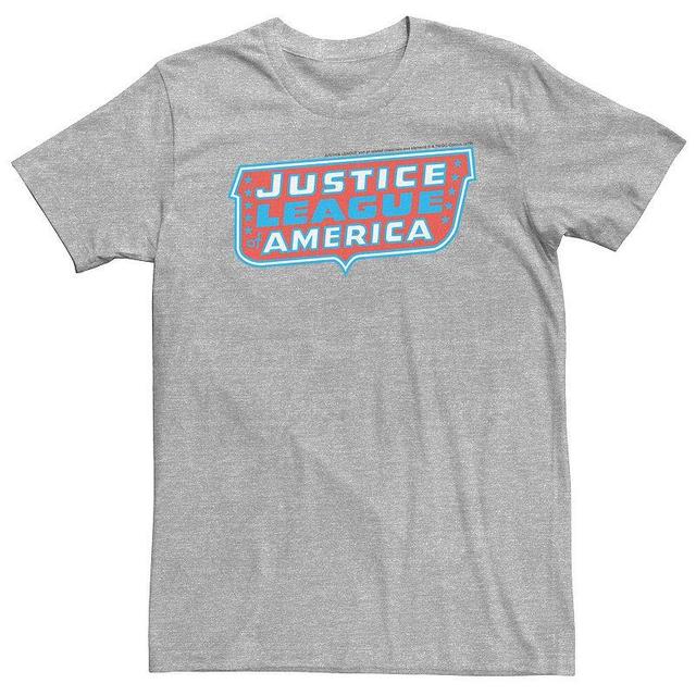 Big & Tall DC Comics Justice League Of America Text Poster Logo Tee, Mens Product Image