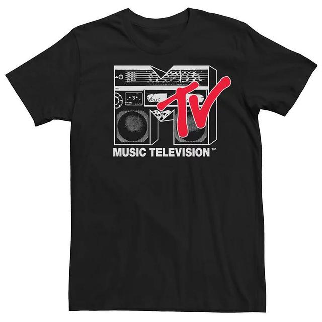 Fifth Sun Mens Logo 80s Style Black and White Boombox Short Sleeve T- shirt Product Image