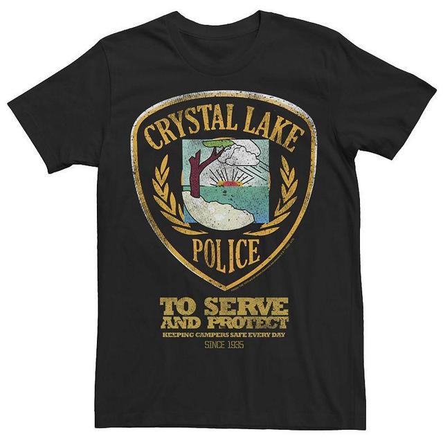 Mens Friday The 13th Crystal Lake Police Badge Tee Product Image